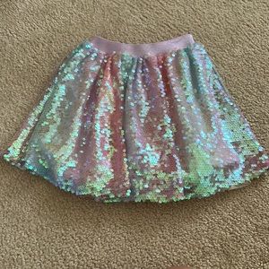 Kids Iridescent Sequin Skirt